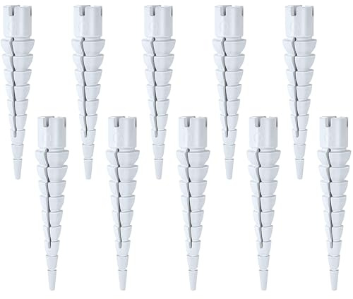 Gulfmew 10 Pcs Wood Anchor, Fix Stripped Wood Screw Holes, White