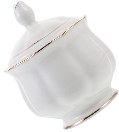 COLLBATH Zuccheriera in Ceramica Con Coperchio Antipolvere, Contenitore Per Spezie e Caramelle Da Cucina, Barattolo Elegante Per Conservazione Domestica e Uso in Bar