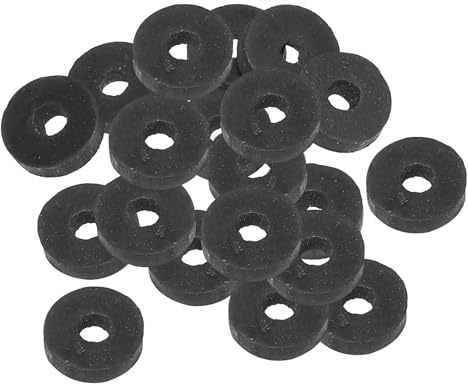 PATIKIL 20pz Rondelle Piatte in Gomma M4, Rondella Piatta 4mm ID x 13,8mm OD x 3mm Spessore Anello Tenuta Separatore Guarnizione per Tubo Rubinetto Tubo Acqua Bullone Fissaggio, Nero