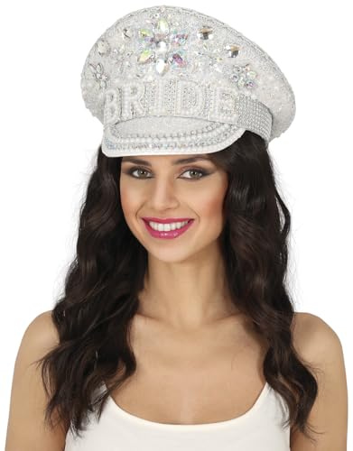 FIESTAS GUIRCA Pride silver poly cap med strass, vuxen