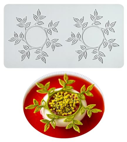 Mostsom - Stampo in silicone 3D a forma di triangolo con merletto vuoto, per cioccolatini, decorazioni per torte e dolci fai-da-te (ghirlanda di fiori)