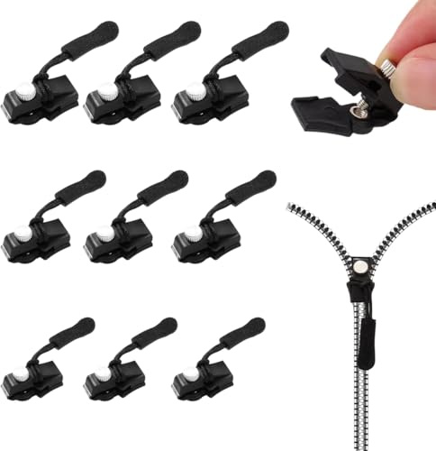 RAXLUPO 9 Stück Reißverschluss Reparatur Set Fix-Zipper Ersatz Universal 3 Größen für Jacke Rucksack Gepäck Schlafsack
