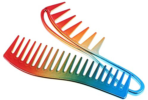 minkissy 2stücke Frisierkamm Für Männer Breiter Mehrzweck-haarkamm Aus Kunststoff Haarstylingkamm Für Herren Zum Trennen Von Haaren Und Reduzieren Von Frizz Für Glattes Finish Und Schnelles