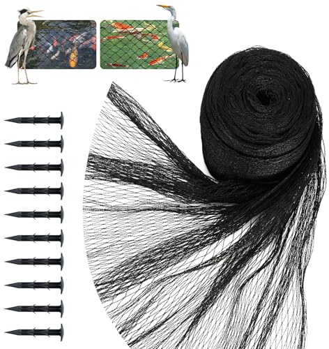 Teichnetz Vogelschutznetz taubennetz für Garden, 12x12mm feinmaschig 30g/m²,Robust Reißfest UV-beständiges engmaschig | Teichabdeckung Poolnetz Vogelnetz Laubnetz Obstbaumnetz (2 x 3m)