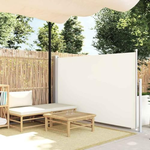 Emmtore Toldo Lateral retráctil de jardín Color Crema 140x500 cm