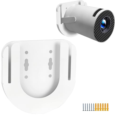Freejia Wall Mount Compatible with HY300PRO Mini Projector Ceiling Mount,HY300PRO Accessories Wall Mount Stand, Projector Shelf for Wall(White)