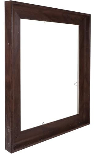 GALPADA Marco Adecuado Flotante para Resina de Reutilizable Lienzo Color Café 25x30 Resistencia Roturas y Cm para Cuadros Decoración de Pared