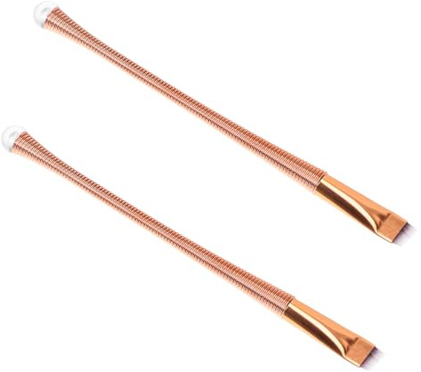 Abaodam Pennello per Trucco Occhi 2 Pezzi Leggero e Portatile in Plastica Pennello Eyeliner Sottile per Sopracciglia per Viaggi e Saloni Professionali