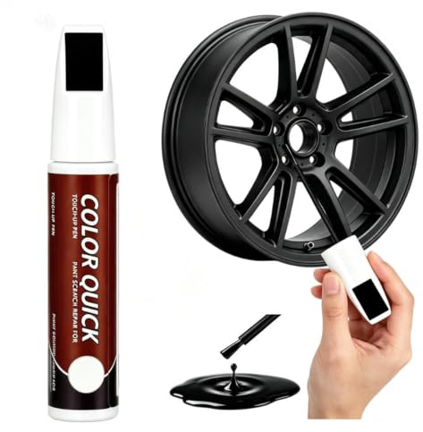 MplehDa Lackstift Auto Schwarz Glänzend Auto-Felgen Kratz Entferner Autolack Kratzer Reparatur Stift Reparatur Pinsel für die Reparatur von Kratzern, Auto, Motorrad, Fahrrad