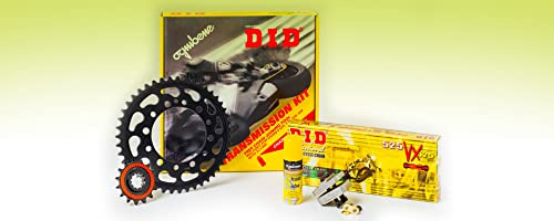 Juego de cadenas de acero DID 520 ZVM-X dorado y negro X-ADV 750 ABS DCT RC95 17-18, piñón y cadena 17-38-118 + spray para el cuidado de la cadena