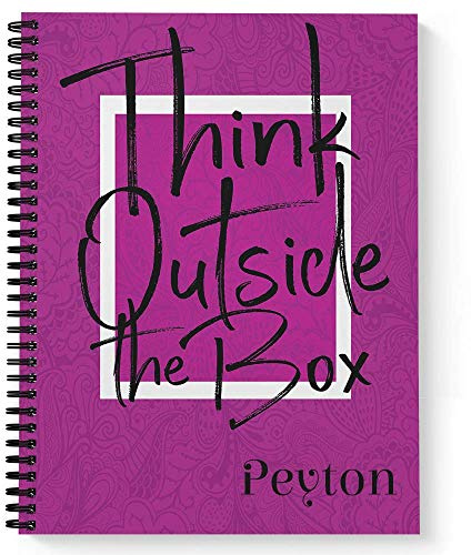 Gotcha Covered Notebooks The Box Personalized Motivational Notebook/Journal, Laminated Soft Cover, 120 pages of your selected paper, lay flat wire-o spiral. Size: 8.5” x 11”. Made in the USA