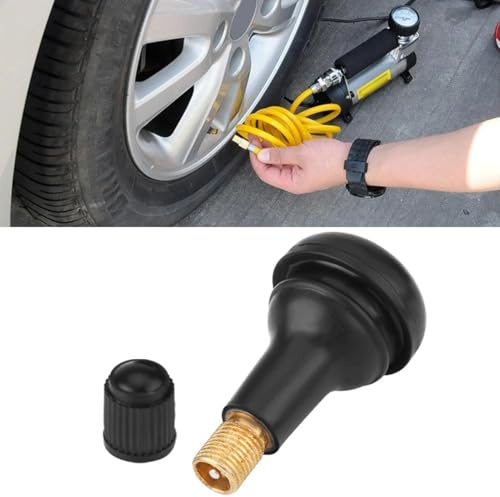 Broco 10Pcs Car Auto TR415 Wheel Snap in Tire Tyre Valve Stem Short Rubber Valve for Auto Car Motorcycle and Truck