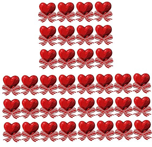 ABOOFAN 300pcs Lollipop Paper Cards Heart Shape Candy Holder for Party Decorations Engagement Party Decor