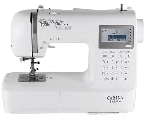 Nähmaschine Carina Evolution 2.1 by Fischer das Original, eine der besten Nähmaschinen, Computer-Nähmaschine für Einsteiger, Fortgeschrittene & Profis, Freiarm, LED Nählicht