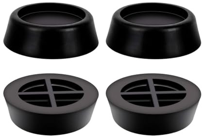 XKSOCT 4 pcs Amortisseurs de Vibration en Caoutchouc pour Machines à Laver,sèche Linge Lave Linge Accessoires pièces de Rechange Amortisseur Pieds Anti-dérapants Coussinets Noir