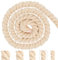 Pyroclasia Cordón de algodón de macramé, hilo de 10 mm, 5 m, cuerda de rocío beige, cuerda de algodón, cordón grueso, cordón de algodón para decoración, manualidades, jardinería, embalaje de regalos