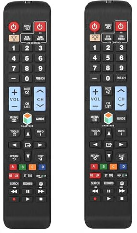 Control remoto universal para todos los televisores Samsung Smart LED LCD TV LCD LED QLED SUHD UHD HDTV Plasma curvo 4K 3D Smart TV, con botones para Netflix, Prime Video, Smart Hub retroiluminado
