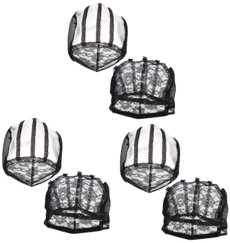 FRCOLOR 6stücke Atmungsaktive Netzkappen Für Perücken Verstellbare Haarnetze Für Frauen Für Halloween-kostüme Bühnenauftritte Und Partys Leicht Und Komfortabel