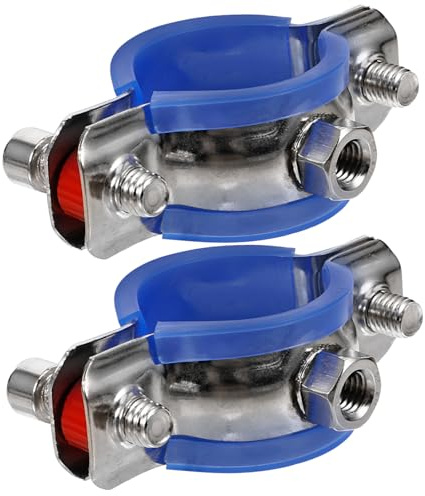 ORFOFE Abrazadera de Tubo Ajustable 304 Acero Inoxidable Almohadilla 38-40 Mm Soporte de Fijación 2 Piezas para Montaje en Pared y Techo