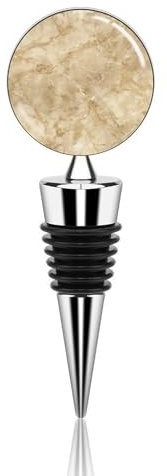 Light Beige Marble Bottle Stopper Beverage Bottle Sealer Reusable Wine Stopper Personalised Champagne Stopper Unique Wine Bottle Corks Keep Fresh Suitable for Standard