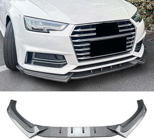 YMXFKY Auto Frontstoßstange Splitter Spoiler Diffusor Lippe für Audi A4 B9 Sline 2017 2018 2019 Auto Styling Körper Kit Außen Zubehör,Carbon Fiber Look