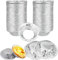 YSTrillion Moules à Tarte Aux œufs 100 Pièces Moule Tartelette Pasteis de Nata Kit,Moule Aluminium Jetable Plateaux en Papier d'Aluminium pour Tartes à la Confiture,la Cuisson de la Cuisine