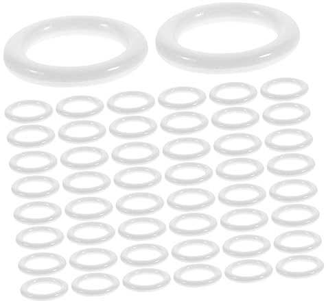BUGUUYO 100 Pezzi Anelli per Tende Plastica Accessori per Tende Interni Scorrevoli e Riutilizzabili per Oscuranti e Pacchetto Bianco