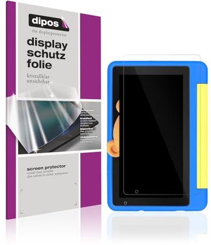 dipos 2x Displayschutzfolie klar für Happybe Kids Tablet 7 Zoll | Passt perfekt, Ultra-Dünn, kratzfest, blasenfrei, Case-Friendly, hüllenfreundlich, Fingerprint-kompatibel, selbstklebend