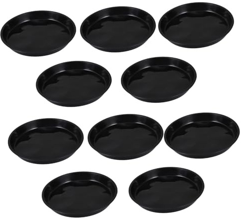 Alasum 10 Piezas Bandejas de Plástico para Macetas Redondas Base Antigoteo para Bonsáis Protector de Suelo Interior y Exterior Fácil Limpieza y Apilable
