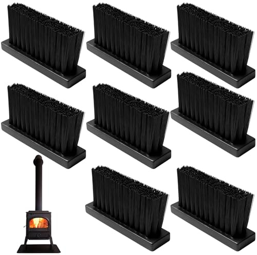 8 Stück Kaminbürsten, Ersatzbesen für Kaminbesteck, Länglicher Ersatz-Ersatzbürstenkopf-Nachfüllpack Griff, Kaminbürste für Zuhause und Kaminpflege,für Boden- und Kaminreinigung
