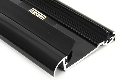 Exitex Macclex 15/2 Door Threshold Draught Excluder Cill, 914mm (Black) | Wheelchair accessible. For inward-opening doors with 13mm clearance. Fittings included, door width ≤44mm, trims to fit door.