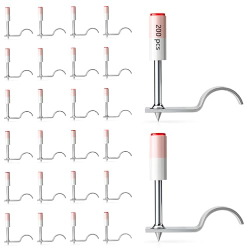 Lot de 200 clous pour pistolet à clouer : clous en acier haute résistance pour béton et acier 7,3 mm Mini cloueuse manuelle Idéal pour les conduits de câbles au plafond et la fixation murale