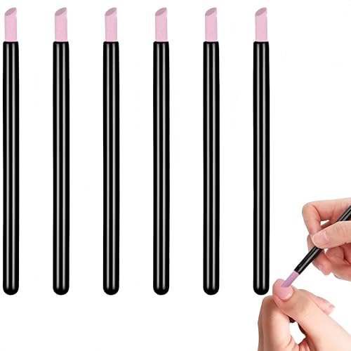 Limes à Cuticules,6 PCS Polissoirs à Ongles,Manucure Dissolvant de Cuticules,Limes à Ongles en Pierre Ponce,Convient pour Morte de Salon D'épluchage de Salon de Beauté