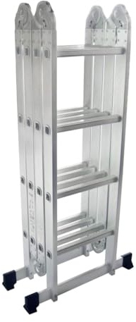 Generico Scala a pioli in Alluminio 8 gradini 150 kg,Blu,14.6kg,140066