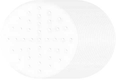 Bambumuggare 20,3 cm set inkl. 100 stycken non-stick-papper – ångkokarinsats för Dim Sum, Bao Buns & Dumplings perfekt för rispapper, ätbart och hälsosamt matlagning, traditionellt asiatisk matlagning