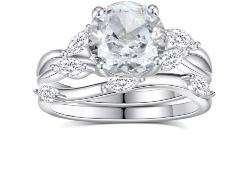 Epinki Echt Schmuck 18K 750 Gold Eheringe, Elegant Hochzeitsring mit Moissanit, Partnerringe PT950 Platinum, Gr.47-65
