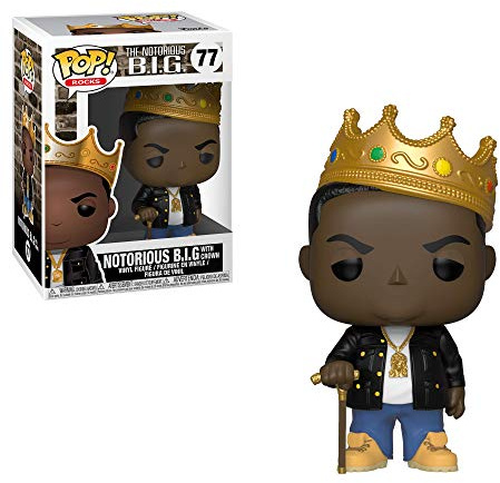 Funko Pop! Vinyl: Rocks: Notorious Big B.I.G. Crown – biggie – vinylsamlarfigur – presentidé – officiella varor – leksaker för barn och vuxna – musikfans – modellfigur för samlare