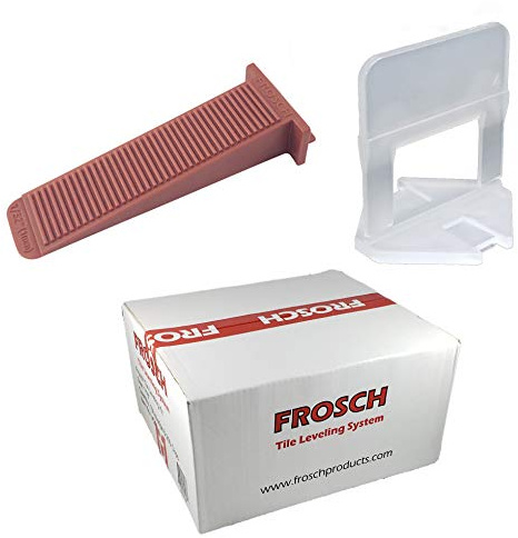 FROSCH Tile Leveling System Kit - 1/16 (1.5mm), 250 Clips & 100 Wedges