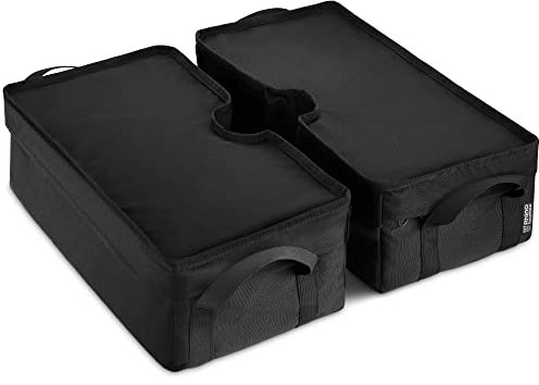 Rhino - Sandsack Beschwerung Abnehmbares - Schirmfußgewicht, 45,7 cm ~ Passt zu jedem Offset-, Ausleger- & Terrassenschirmständer ~ Einfaches Aufstellen (Schwarz)