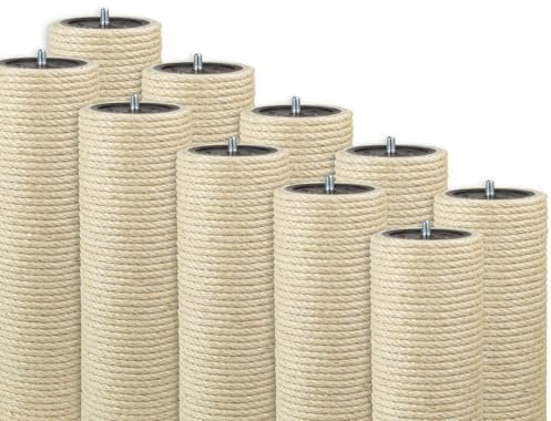 Kratzbaumland 11 cm Deluxe-Endstamm mit 8 mm Sisalseil Länge: 75 cm/Gewinde: 10 mm (M10)