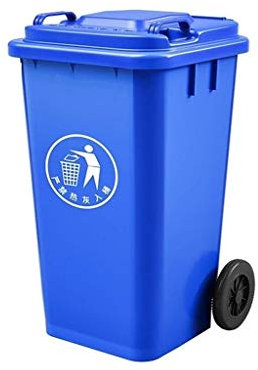 QYRKYP Poubelle Extérieure, Poubelle de Classification Commerciale Avec Couvercle Poubelle À Roulettes Épaisse Poubelles Intérieures/Extérieures,Bleu,100L