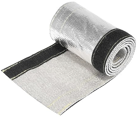 X AUTOHAUX Gaine de protection thermique aluminisée pour voiture 1 ID 3,2 pieds Manchon bouclier