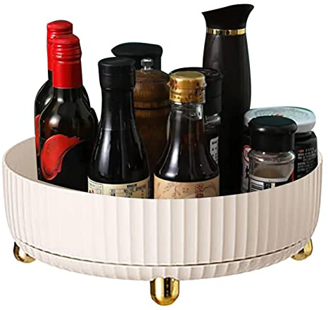 Vassoi Rotanti Conservazione Rotante 360°, Vassoio Rotante Spezie Armadio Mensola per Spezie Range Spice Cucina Carosello Spezie Porta Spezie Rotante Vassoio Girevole Rotondo Per Cucina