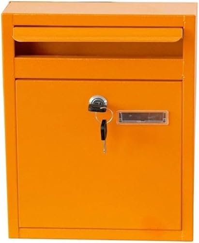 Boîte Aux Lettres De Mini Poubelle, Boîte Aux Lettres Murale avec Serrure De Boîte Aux Lettres, Boîte Aux Lettres Étanche en Acier Inoxydable/Jaune Poubelle Personnelle De Grande Capacité