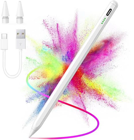 Stylus Pen for Apple iPad Pro/Air (2018-2022) High Precision Palm Detection 4 LED Indicators Tilt Sensitive, Magnetic Pen Compatible with iPad/iPad Pro/iPad Mini/iPad Air