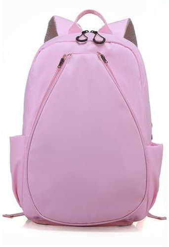 Hixingo Tennisrucksack für Damen und Herren, Tennisschläger Rucksack mit Schuhfach Große Kapazität Sportrucksack für Tennisschläger, Badmintonschläger und Basketbälle (45x31x20cm,Rosa)