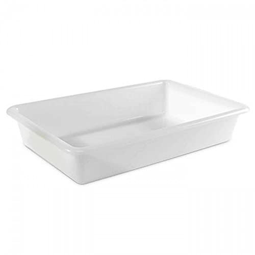 Acan Tradineur Lot de 3 bacs réfrigérants de rangement, plastique, réutilisables, servir des aliments, des collations, fabriqué en Espagne, 3,6 litres 34 x 23 x 7 cm - Blanc