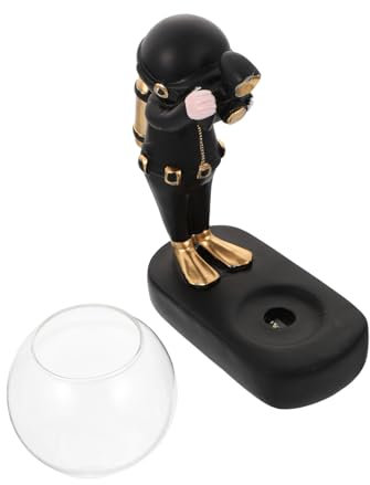 AOKWAWALIY 1 x Astronauten-Hydrokultur-Flasche, Glasvase, Glasbehälter, Sukkulenten, Pflanzgefäß, Terrarium, Pflanzenröhre, Wasserpflanzen, Vase, Desktop-Dekoration, Glas, Blumenvasen, Harz,