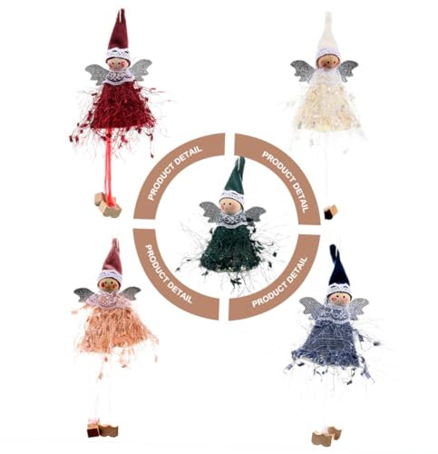 Zerodeko 6 STK Weihnachtsbaum-Anhänger weihnachtsengel Christbaum anhänger Hochzeitsfeier Einkaufszentren Dekor kreative Geschenke Wohnkultur Christbaumschmuck Haushalt