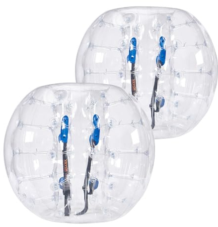 VEVOR Pallina Gonfiabile per Paraurti 2 Pezzi, Palline per Gioco Diametro 1,2 m per Adolescenti e Adulti, Palline a Bolle Gonfiabile Trasaprente in PVC Spessore 0,8 mm, Pallone Paraurti in PVC
